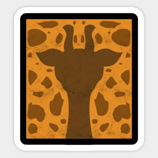 Retro Giraffe Sticker